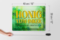 Blechschild Spruch 40x30cm Honig Imker Produkt der Natur