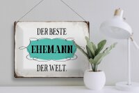 Blechschild Spruch 40x30cm der beste Ehemann der Welt