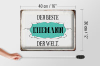 Blechschild Spruch 40x30cm der beste Ehemann der Welt