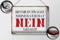 Blechschild Spruch 40x30cm meine Katze hat nein gesagt