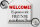 Blechschild Spruch 40x30cm Welcome viele Freunde Haus