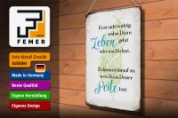 Blechschild Spruch 30x40cm nicht wichtig wohin du gehst