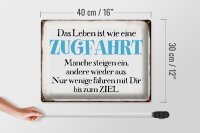 Blechschild Spruch 40x30cm Leben ist wie eine Zugfahrt