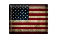 Blechschild Flagge 40x30cm Vereinigte Staaten Amerika USA