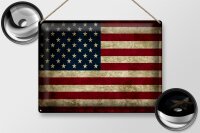 Blechschild Flagge 40x30cm Vereinigte Staaten Amerika USA