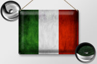 Blechschild Flagge 40x30cm Italien Fahne