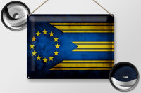 Blechschild Flagge 40x30cm Europa Fahne