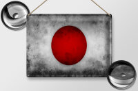 Blechschild Flagge 40x30cm Japan Fahne