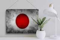 Blechschild Flagge 40x30cm Japan Fahne