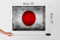 Blechschild Flagge 40x30cm Japan Fahne