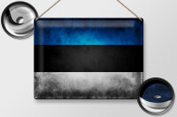 Blechschild Flagge 40x30cm Estland Fahne