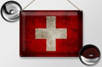 Blechschild Flagge 40x30cm Schweiz Fahne