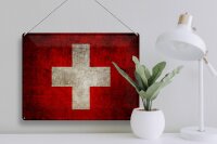 Blechschild Flagge 40x30cm Schweiz Fahne