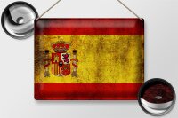 Blechschild Flagge 40x30cm Spanien Fahne