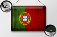 Blechschild Flagge 40x30cm Portugal Fahne