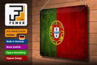 Blechschild Flagge 40x30cm Portugal Fahne