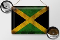 Blechschild Flagge 40x30cm Jamaika Fahne