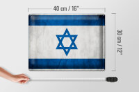 Blechschild Flagge 40x30cm Israel Fahne Wanddeko
