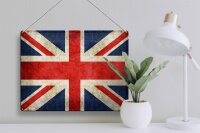 Blechschild Flagge 40x30cm United Kingdom Wanddeko