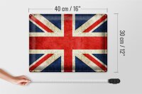Blechschild Flagge 40x30cm United Kingdom Wanddeko