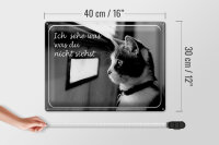 Blechschild Katze 40x30cm ich sehe was du nicht siehst