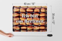 Blechschild Hinweis 40x30cm Ich bin ein Berliner