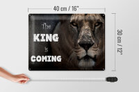 Blechschild Löwe 40x30cm The King is coming