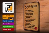 Blechschild Spruch 30x40cm Pottgebote du biste immer dat