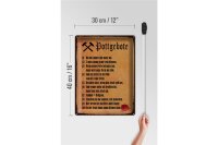 Blechschild Spruch 30x40cm Pottgebote du biste immer dat