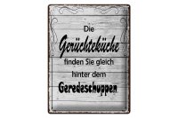 Blechschild Spruch 30x40cm Gerüchteküche Geredeschuppen
