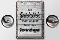 Blechschild Spruch 30x40cm Gerüchteküche Geredeschuppen