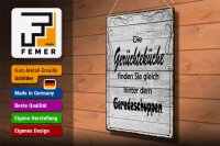 Blechschild Spruch 30x40cm Gerüchteküche Geredeschuppen