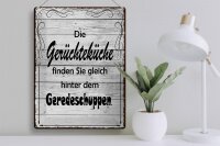 Blechschild Spruch 30x40cm Gerüchteküche Geredeschuppen