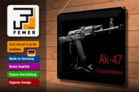 Blechschild Gewehr 40x30cm AK-47 Kalaschnikow