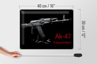 Blechschild Gewehr 40x30cm AK-47 Kalaschnikow