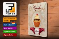 Blechschild Spruch 30x40cm Cupcake Allerbeste