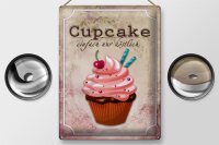 Blechschild Spruch 30x40cm Cupcake einfach nur köstlich