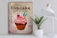 Blechschild Spruch 30x40cm Cupcake einfach nur köstlich