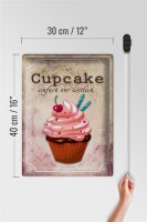 Blechschild Spruch 30x40cm Cupcake einfach nur köstlich
