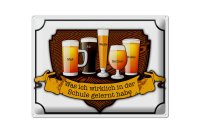Blechschild Spruch 40x30cm Bier Maß Alt Weiße...
