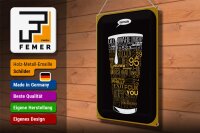 Blechschild Spruch 30x40cm Shotgun Dosenstechen Bier