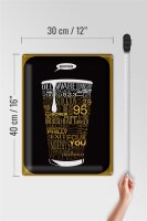 Blechschild Spruch 30x40cm Shotgun Dosenstechen Bier