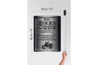 Blechschild Motorrad 30x40cm Biker Code Freedom getting