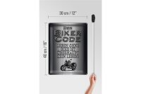 Blechschild Motorrad 30x40cm Biker Code leben ohne kein Leben