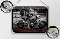 Blechschild Motorrad 40x30cm Biker don´t fear dying fear