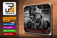 Blechschild Motorrad 40x30cm Biker don´t fear dying fear