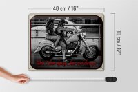 Blechschild Motorrad 40x30cm Biker don´t fear dying fear