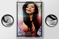 Blechschild Pinup 30x40cm Girl Frau don´t worry be happy
