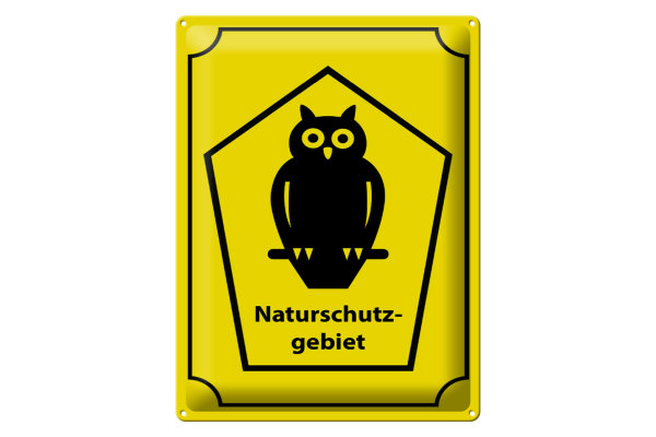 Blechschild Hinweis 30x40cm Naturschutzgebiet Eule