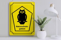 Blechschild Hinweis 30x40cm Naturschutzgebiet Eule